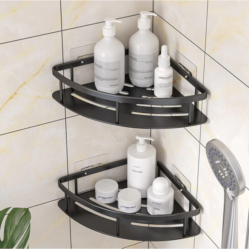 Suporte De Shampoo Prateleiras De Banheiro Sem Furo - Space Aluminium Alta qualidade - Imagem 5