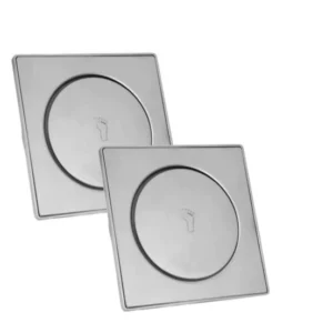 1/2 Ralo Inteligente 10x10/15x15Cm Click Inox Banheiro Lavabo Veda Cheiro