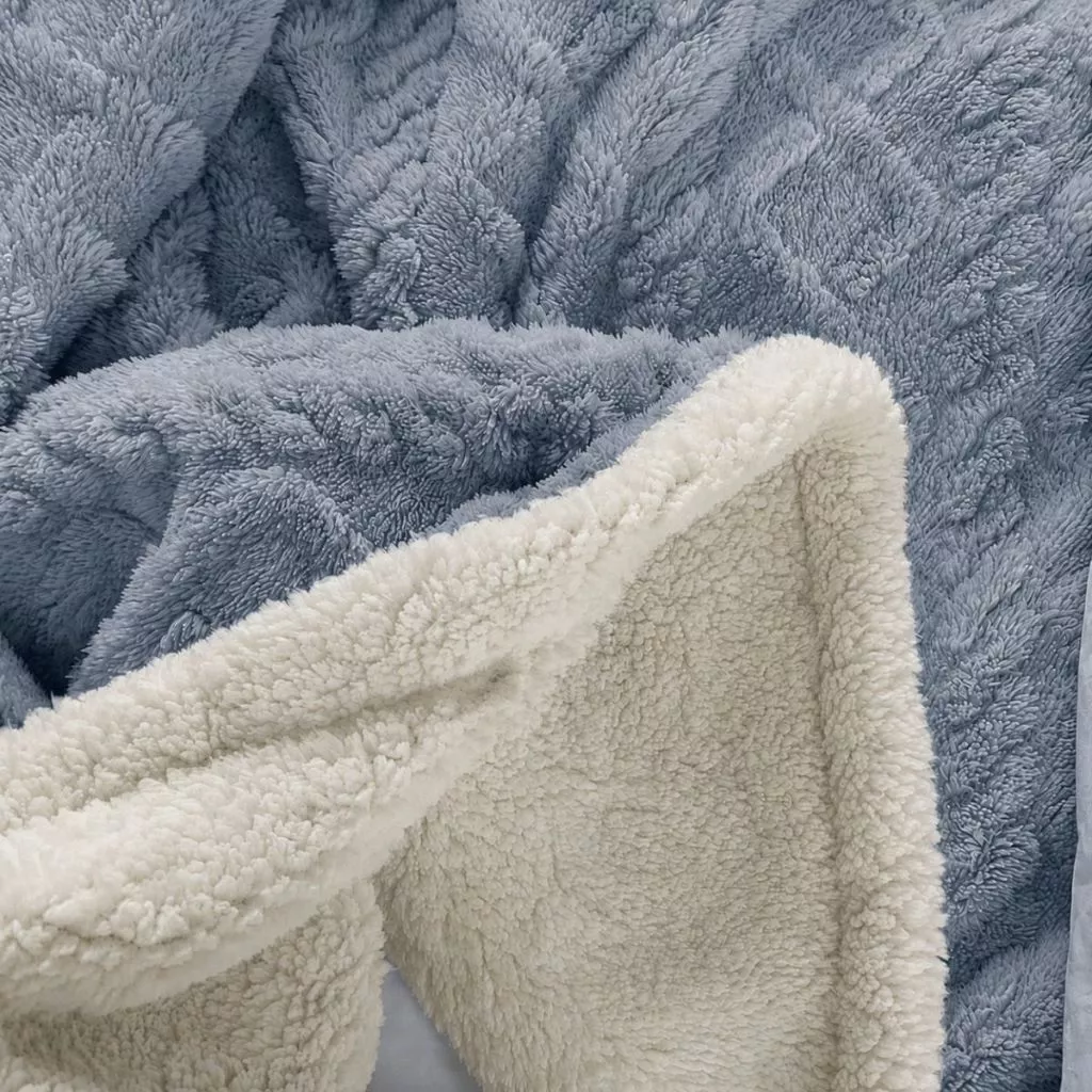 Cobertor Manta Casal Queen Sherpa Edredrom Pele de Carneiro para o Frio Toque Macio - Imagem 3