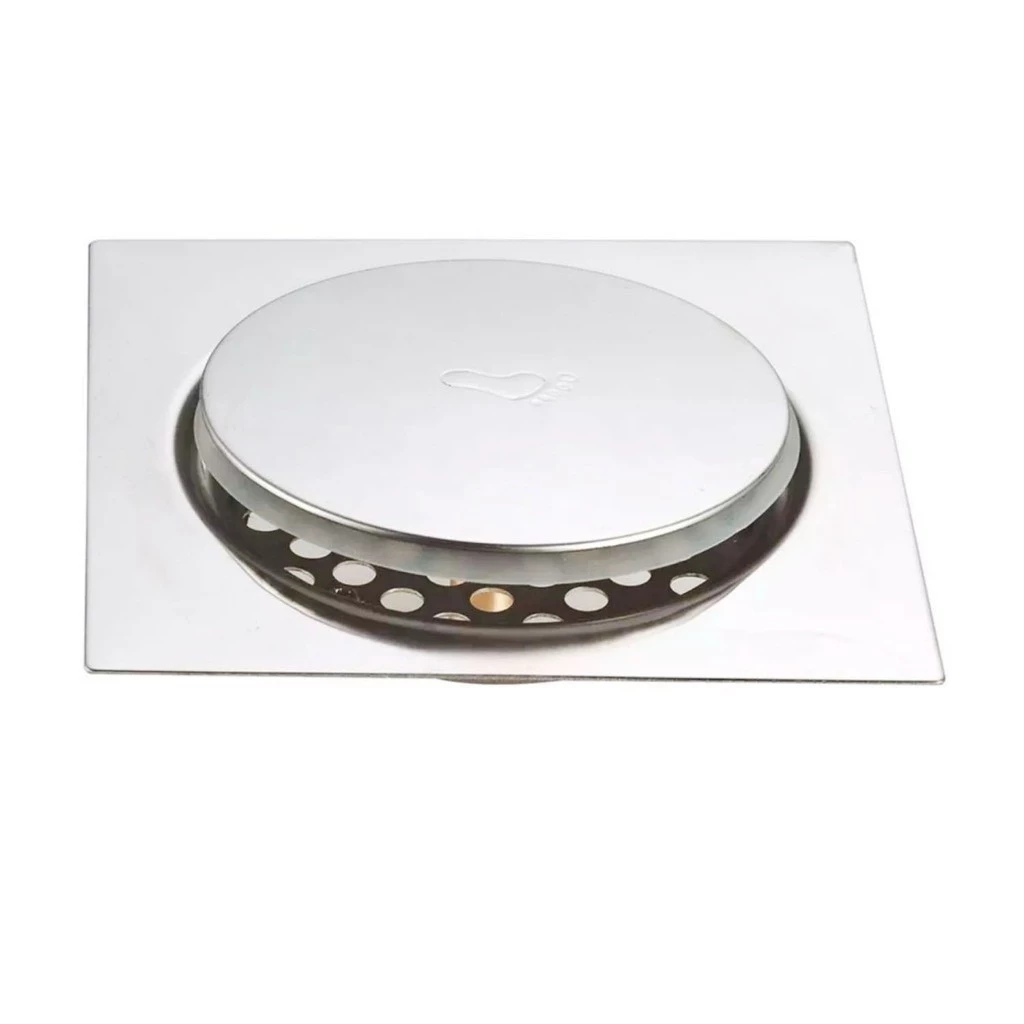 1/2 Ralo Inteligente 10x10/15x15Cm Click Inox Banheiro Lavabo Veda Cheiro - Imagem 5