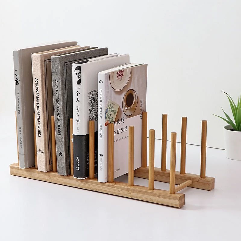 Promoção: Suporte Escorredor Porta Pratos De Bancada De Bambu 4 Divisorias 21cm x 13cm - Imagem 3
