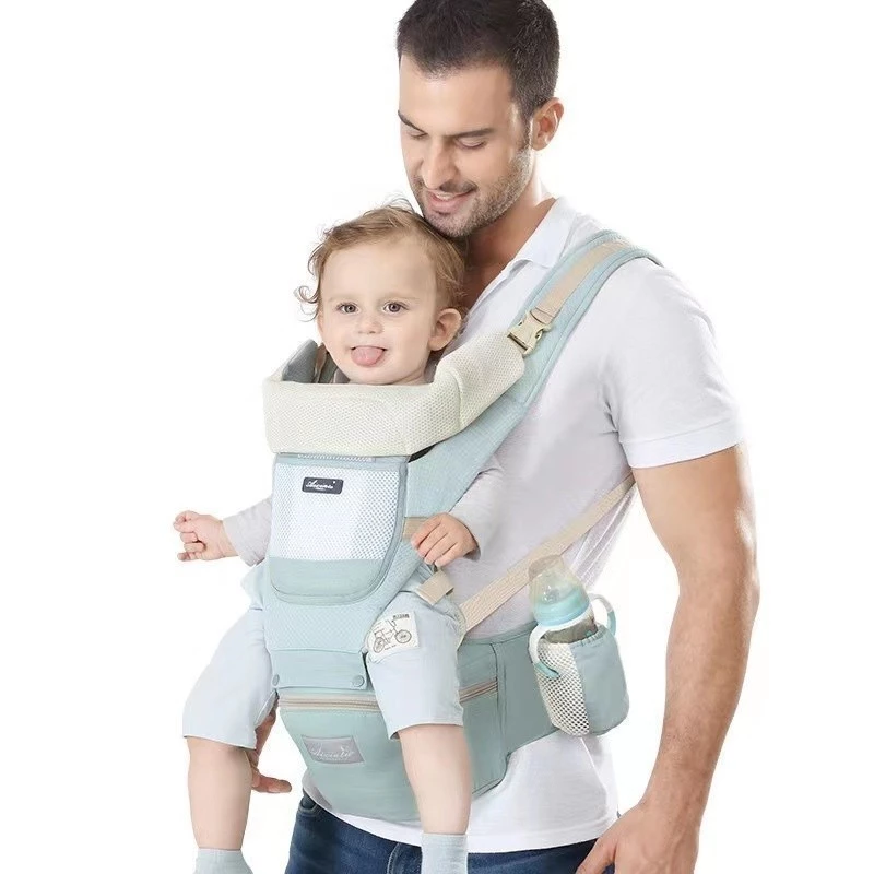 Banco De Cintura Para Bebê Canguru Bebe Passeio Varias Cores Mochila Infantil Hipseat Carrier - Imagem 4