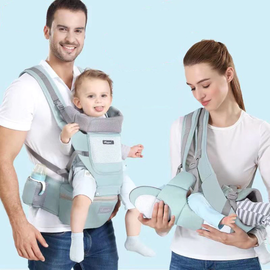 Banco De Cintura Para Bebê Canguru Bebe Passeio Varias Cores Mochila Infantil Hipseat Carrier - Imagem 5