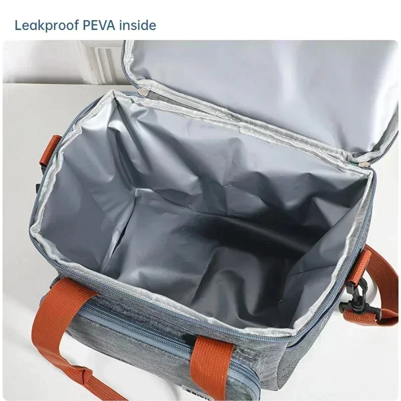 Bolsa Térmica Tipo Lancheira Mochila com Grande Capacidade Viagens Piquenique(Dois modelos) - Imagem 4