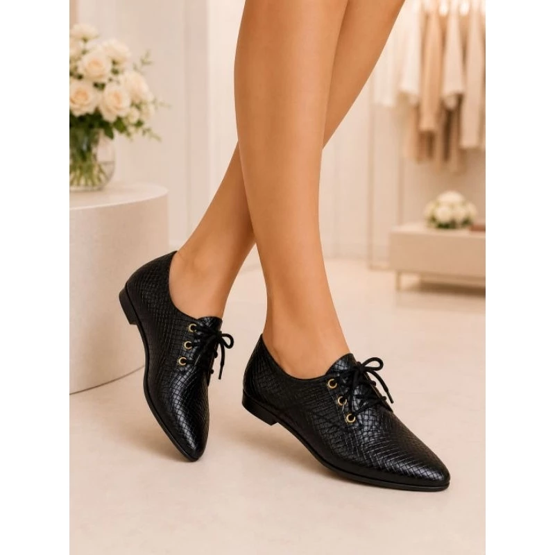 Tênis oxford helena verniz feminino bico fino moda casual dia a dia. - Imagem 4