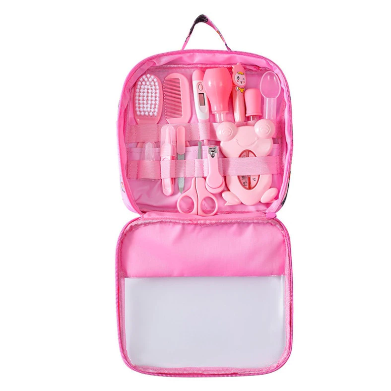Kit 13 Higiene Cuidado Bebê Recém Nascido Essencial 13 Peças Cuidados Com O Bebê Recém Cortador Escova Cabelo Unha Pente - Imagem 3