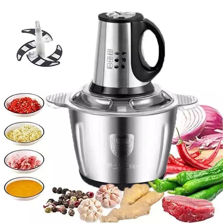 Picador De Alimentos Moedor De Carne Mixer Elétrica Processador Cozinha Casa Alho - 110v-220v